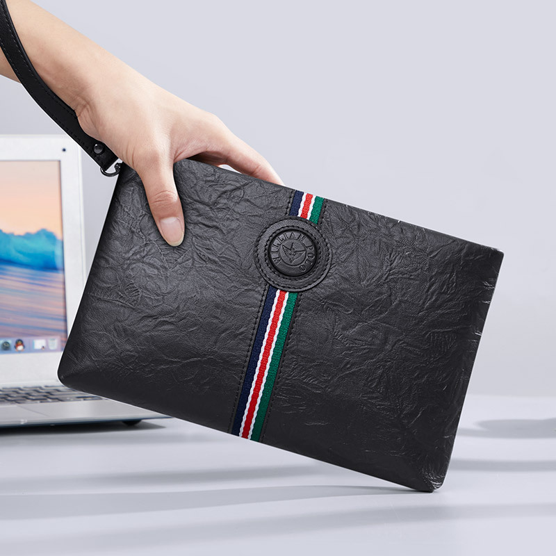 Túi clutch nam da bò thật phong bì tối giản