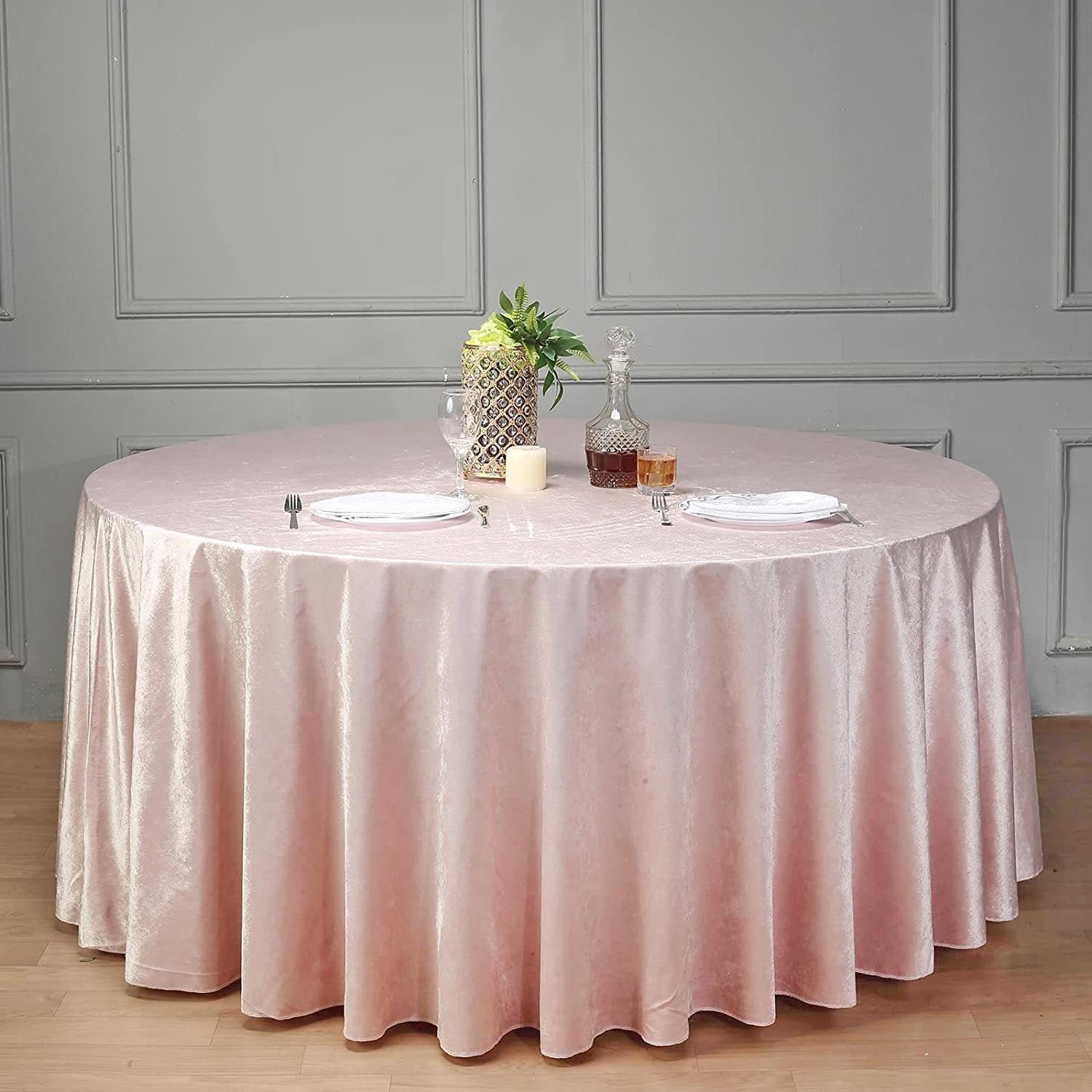 Cruzar la frontera de terciopelo de hielo espesado mantel casa hotel restaurante falda de mesa de franela gran puesto caja de banquete de mantel de color sólido