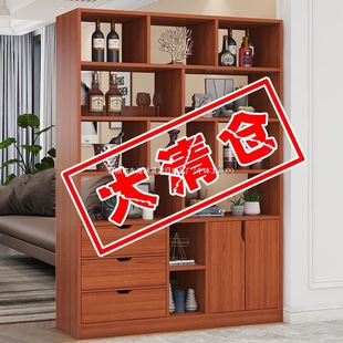 Wine Cabinet Display Cabinet Wall Partition Cabinet Living Room New Double-Sided Entrance Cabinet Home Multi-Functional Partition Hong Xiao