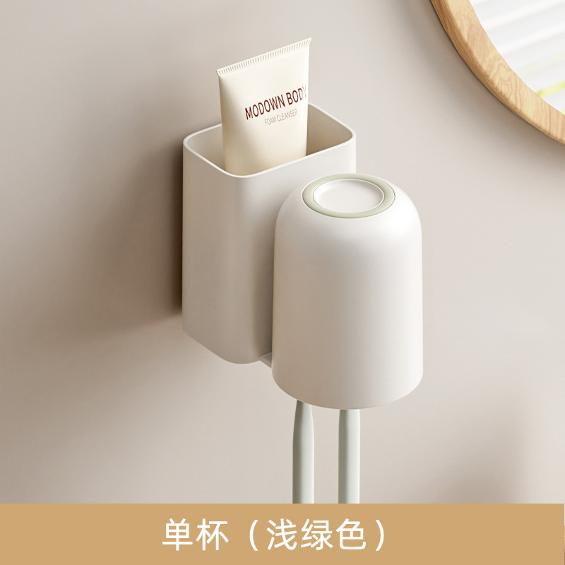 cepillo de dientes estante baño sin agujeros taza de enjuague cepillo de dientes eléctrico pareja pared pasta de dientes colgante taza de dientes