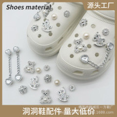 洞靴diy立体靴花アクセサリーセット靴バックルチェーン装飾バックル取り外し可能洞靴花アクセサリー