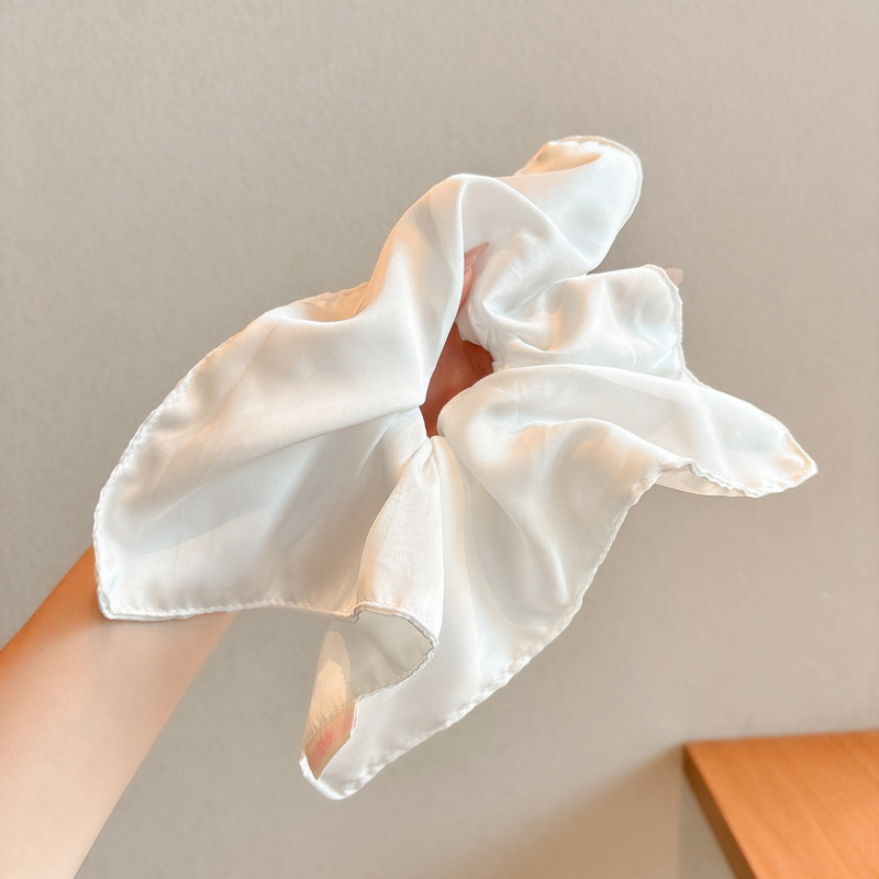 Coreano super grande encaje intestino anillo de cabello para mujeres de alta calidad elástica correa de goma duradera toallas cuadradas para cabello