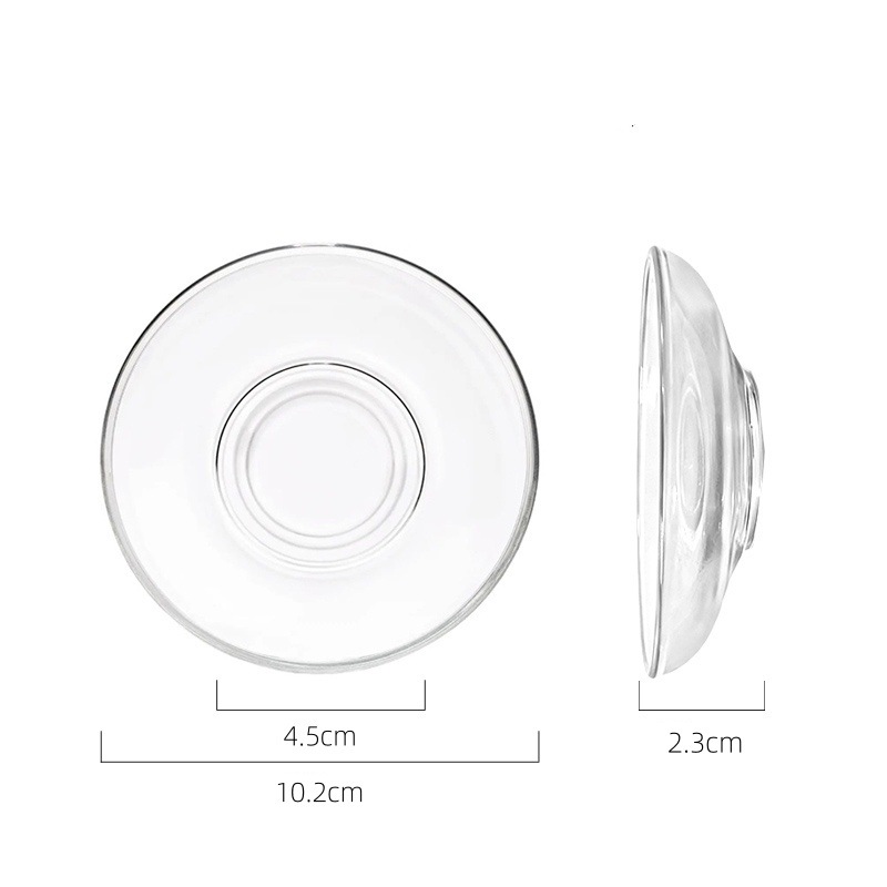 Taza de té negro doméstica, taza de café de vidrio sin plomo, taza de bebida caliente doméstica, taza de té de la tarde, plato de vidrio simple