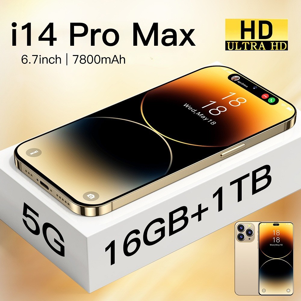 i14proMax cross-border low-cost in stock 3G Android 1 16GB smartphone real 6.6 inch HD screen generation