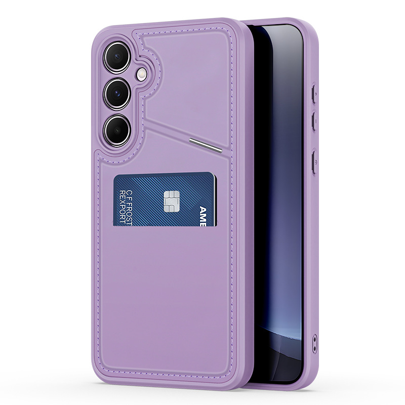 Aplicable a Samsung S25Plus multifuncional caso de teléfono móvil S25Ultra succión magnética soporte de tarjeta enchufe caja trasera fábrica al por mayor