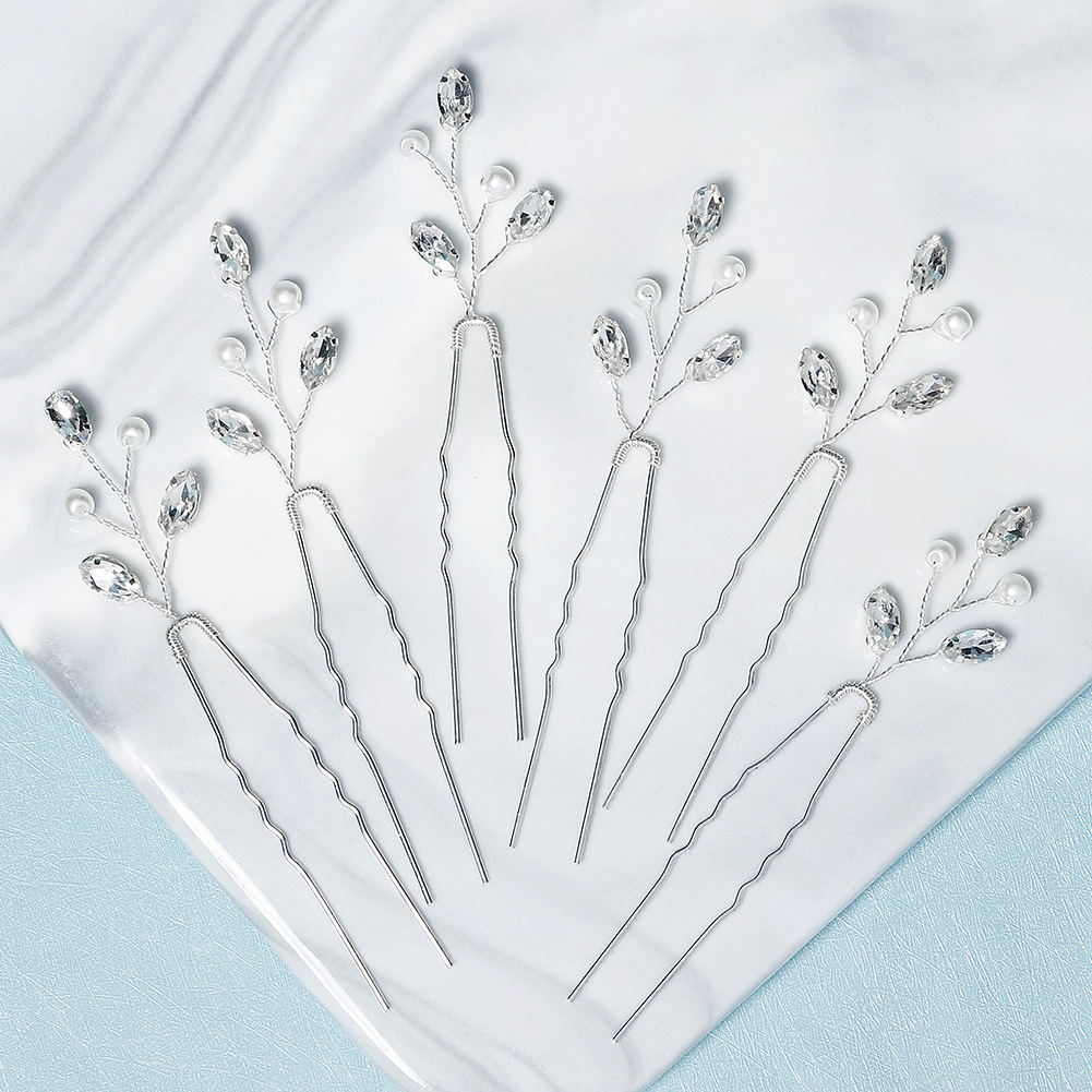 Amazon antiguos accesorios para el cabello simple rhinestone pin boda nupcial updo tocado hecho a mano perla horquilla en forma de U