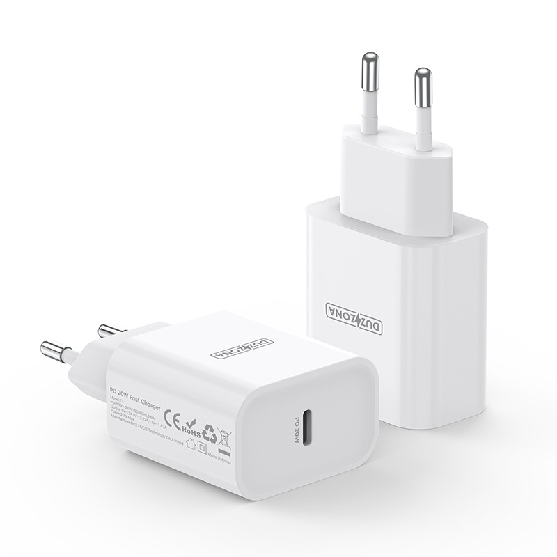 Aplicable a Apple pd20w cargador fábrica al por mayor carga rápida inteligente tipo-C estándar europeo carga cabeza estándar británico cargador de viaje