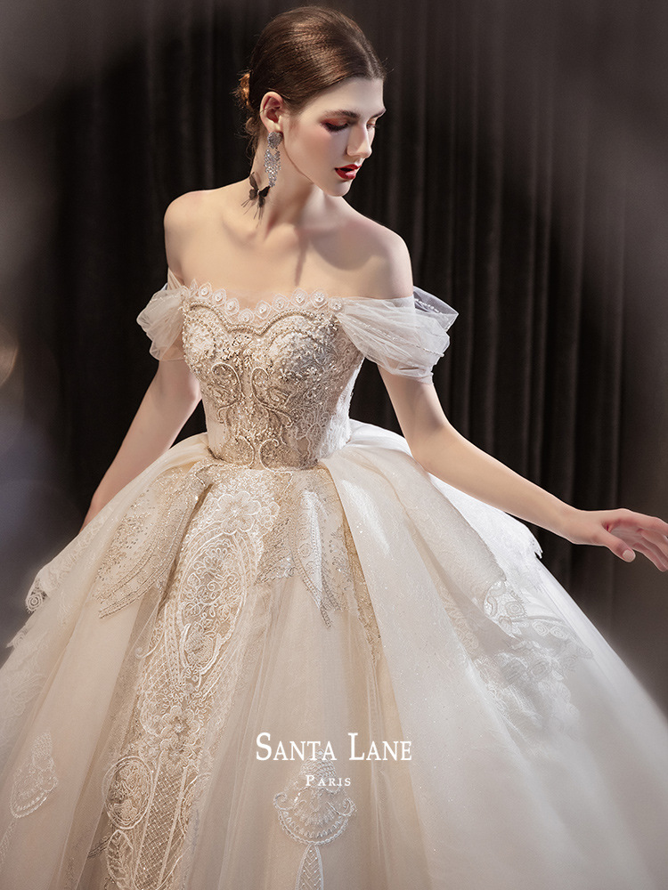 Wedding Dress 2025 New Bride Temperament Palace Style One Shoulder…