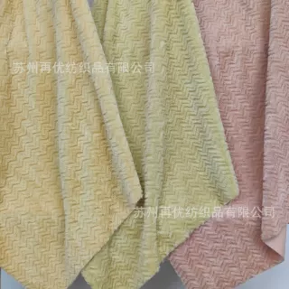 工厂定做高密提花小兔毛玩具鞋帽箱包服装毛绒秋冬面料