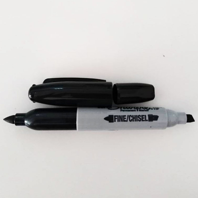 美國Sharpie三福實驗室防水防酒精雙頭36201記號筆圓頭方頭2-5MM