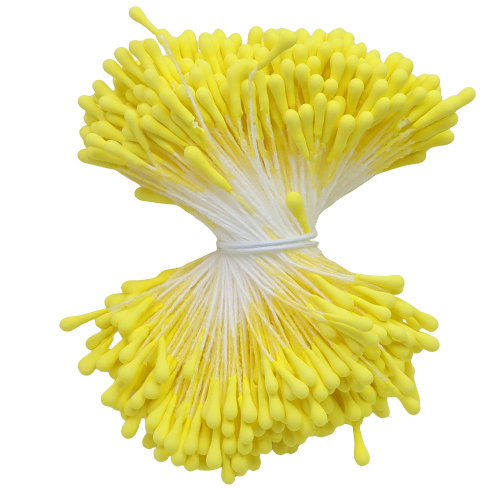 2 mm, 390 piezas, núcleo de flor mate, flor artificial, estambre de yeso ecológico, material para rosas y lirios, cabezal a juego