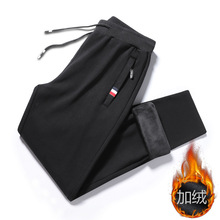 胖子哥2025年秋冬季新款高弹力休闲加绒保暖裤男式加肥加大码卫裤
