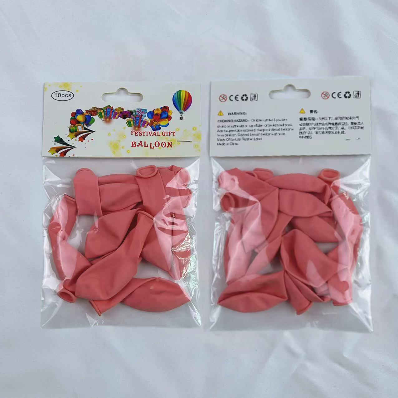 Globo de macarón de 10 pulgadas 10 tarjetas de color caramelo globo de látex tarjeta colgante fabricante de embalaje al por mayor