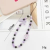 K1801 bow mobile phone chain purple purple