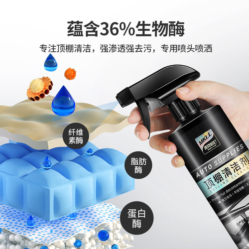 Car interior ceiling cleaner, car interior roof refurbishment, decontamination, car roof special foam suede no-wash cleaning artifact
