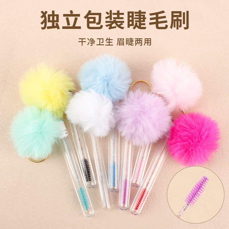 Disposable curly brush for eyelashes