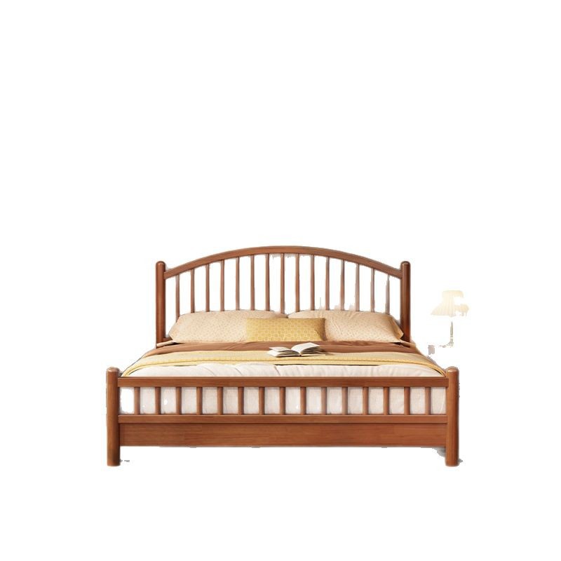 Cama de madera sólida nórdica moderna y minimalista apartamento dormitorio 1.5 doble dormitorio principal estilo japonés alquiler 1.5m cama Windsor