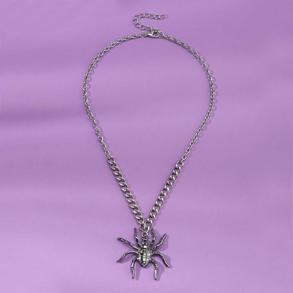 Halloween Spider Shape Pendant Necklace Wholesale Nihaojewelry