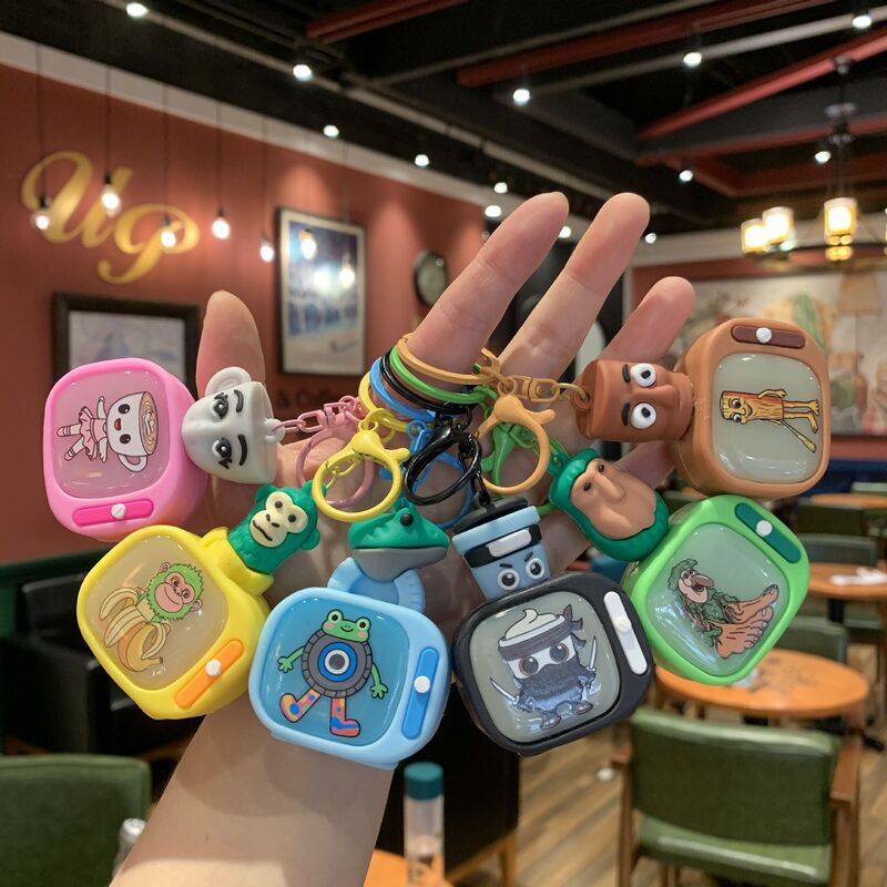 网红多功能卡通公仔闪灯钥匙扣计算器温度计书包挂件小礼品批发|undefined