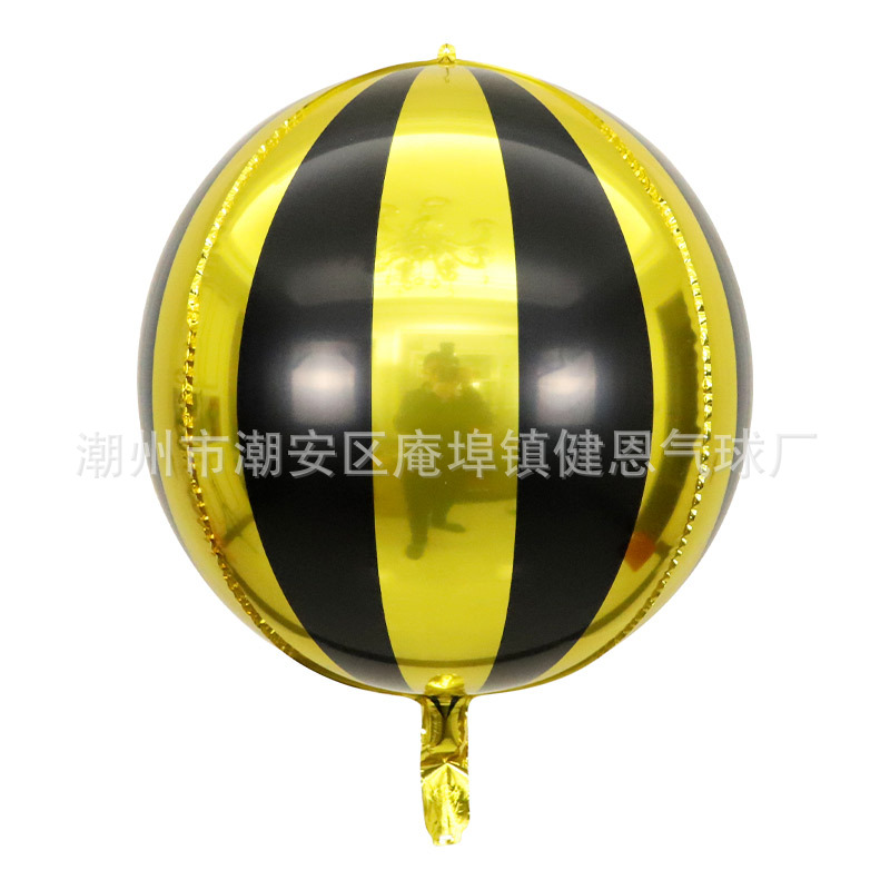 Nueva transfronteriza 22 pulgadas 4D película de aluminio Bola de Espejo de cumpleaños de la boda KTV centro comercial decoración del partido flotante vacío globo de helio