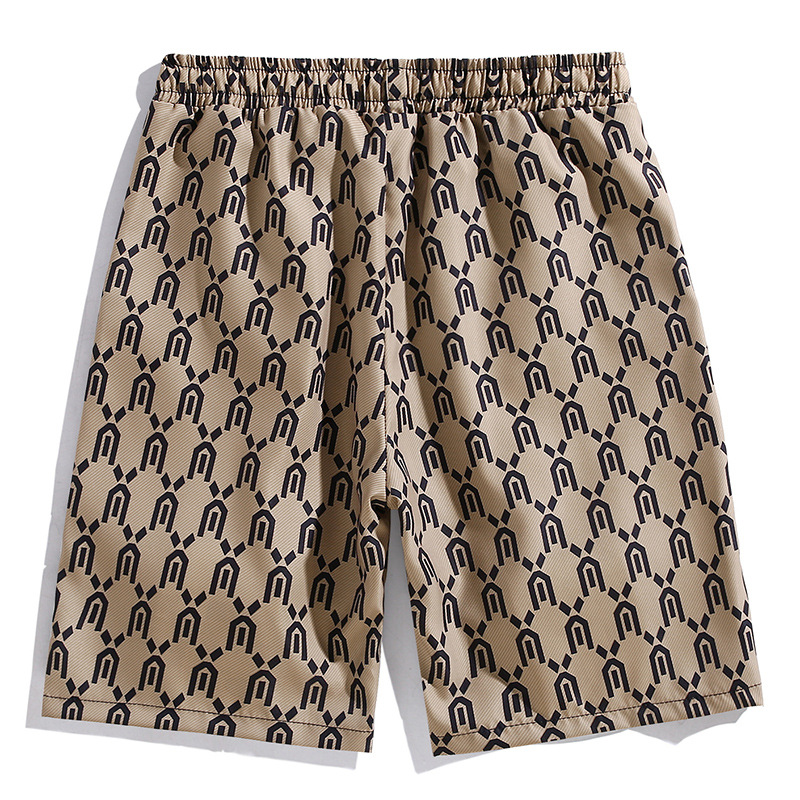 Sommershorts Herren 2023 neuer Modetrend Eisseide schnelltrocknende Herren Beachwear Halbzwerghose_voghion.com