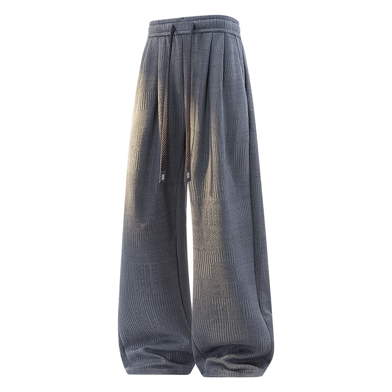 Spring and summer new casual pants for men, loose and versatile wide-leg sweatpants in Hong Kong style
