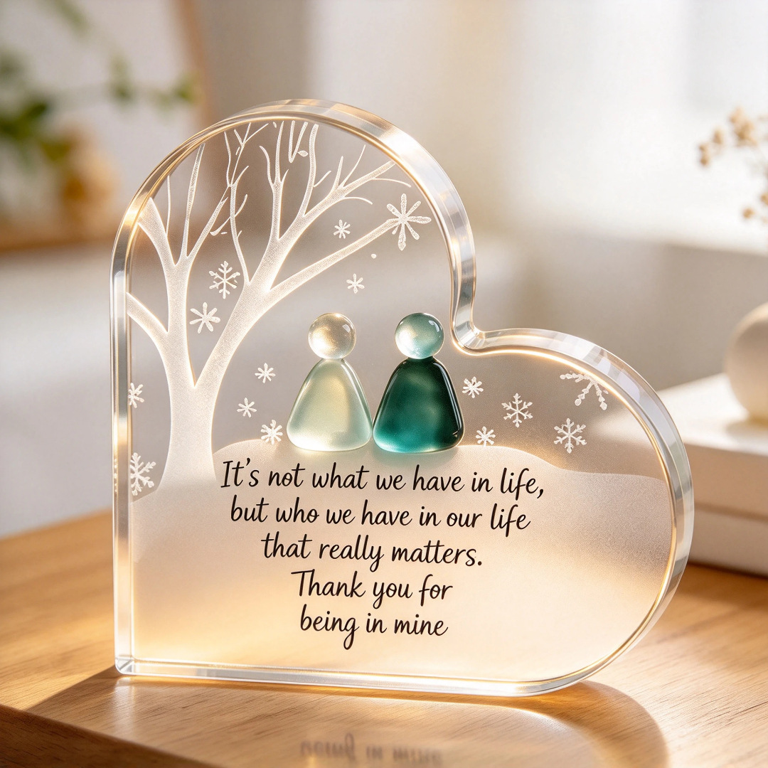 Cross-Border Acrylic Heart-Shaped Ornaments Amazon Valentine's Day Mother's Day Christmas Gifts High-End Standee D-Style Design