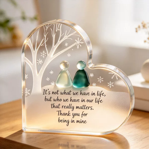 Cross-Border Acrylic Heart-Shaped Ornaments Amazon Valentine's Day Mother's Day Christmas Gifts High-End Standee D-Style Design