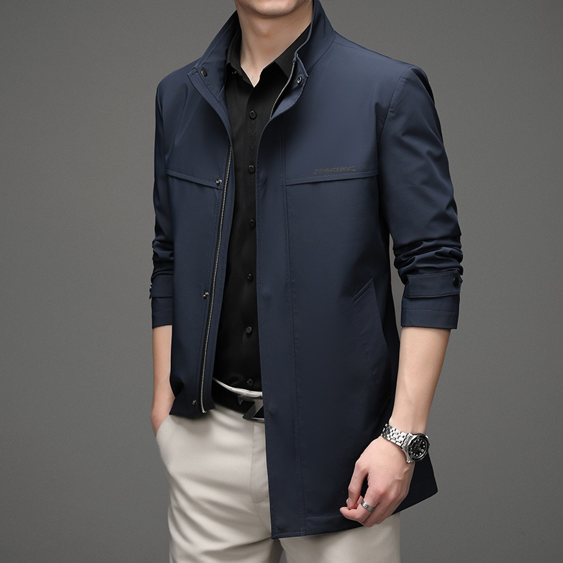 Jacket Young men Stand collar Spring and autumn season leisure time coat Self cultivation Jacket Autumn coat coat dad Spring