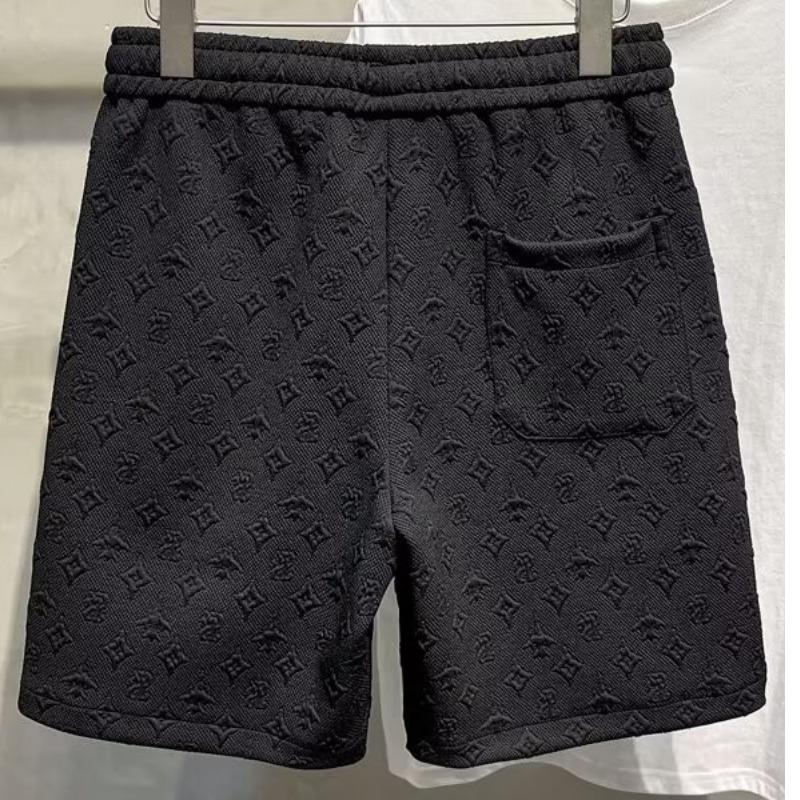 Short décontracté ample pour homme, style fin et tendance, couleur unie, jacquard cinq points, idéal pour l'été._voghion.com
