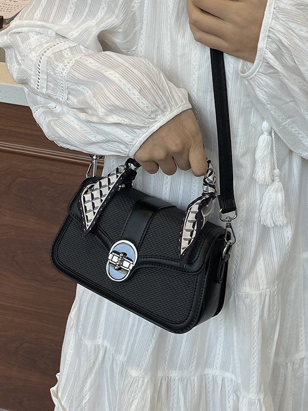 Bolsos para mujer 2025 nuevo estilo costura de color en contraste bolso cuadrado pequeño portátil textura de alta calidad moda moda bolso de mensajero de un solo hombro