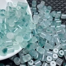 巴山翡翠高冰蓝飘花直切桶珠隔珠配饰直柱路路通散珠子半成品批发