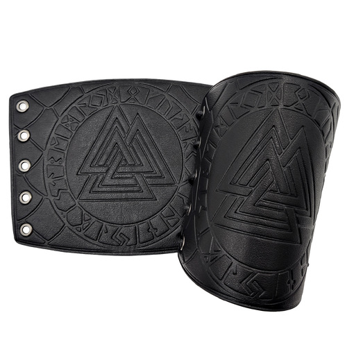 Nordic Viking Odin Rune Embossed Leather Wrist Guard Medieval Retro COSPLAY Accessory Cross-border Amazon