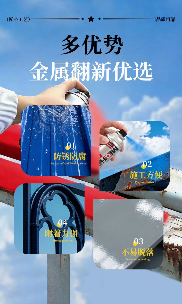 Mike Hand Spray Paint for Tricycles, Self-Spray Metal Anti-Rust Paint, Wheel Hub Furniture Color Change Repair Paint Wholesale