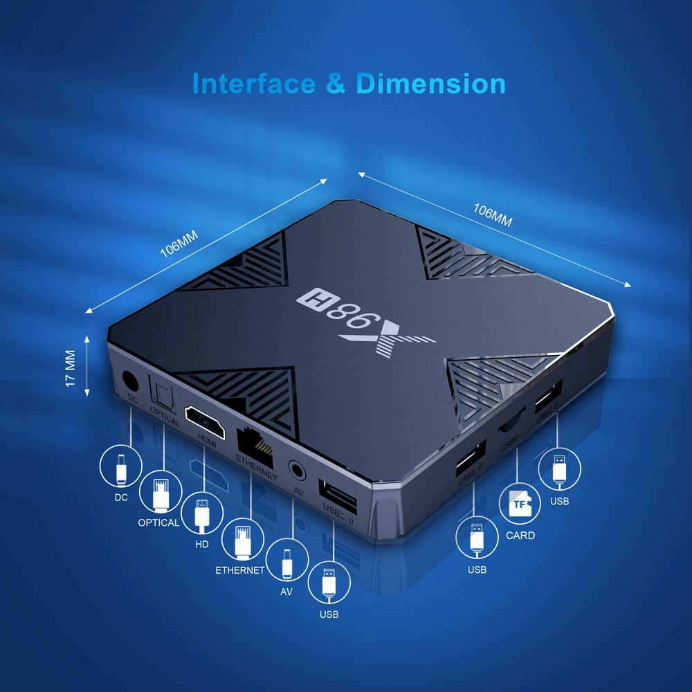Рекомендуемый X98H H618 Set-top Box Android 12.0, ТВ-бокс 5G Wi‑Fi, BT, 4K
