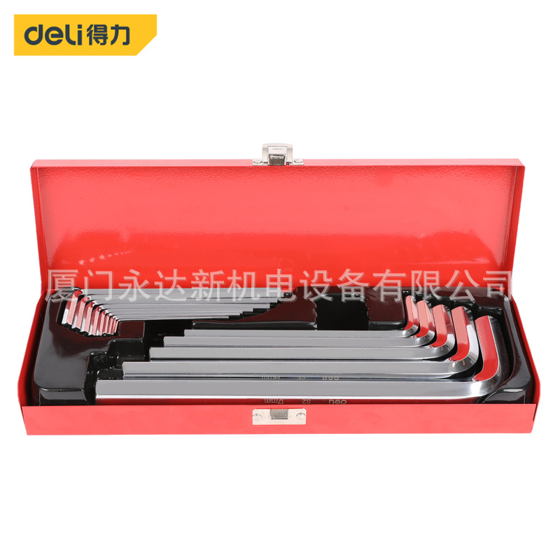 总代理批发 得力工具DL233114G/DL233414G工业级加长内六组套