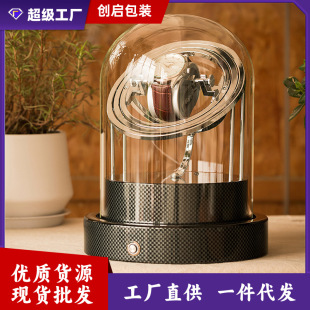 Exquisite Glass Cover Watch Automatic Winding Motor Box Electric Display Box Automatic Watch Watch