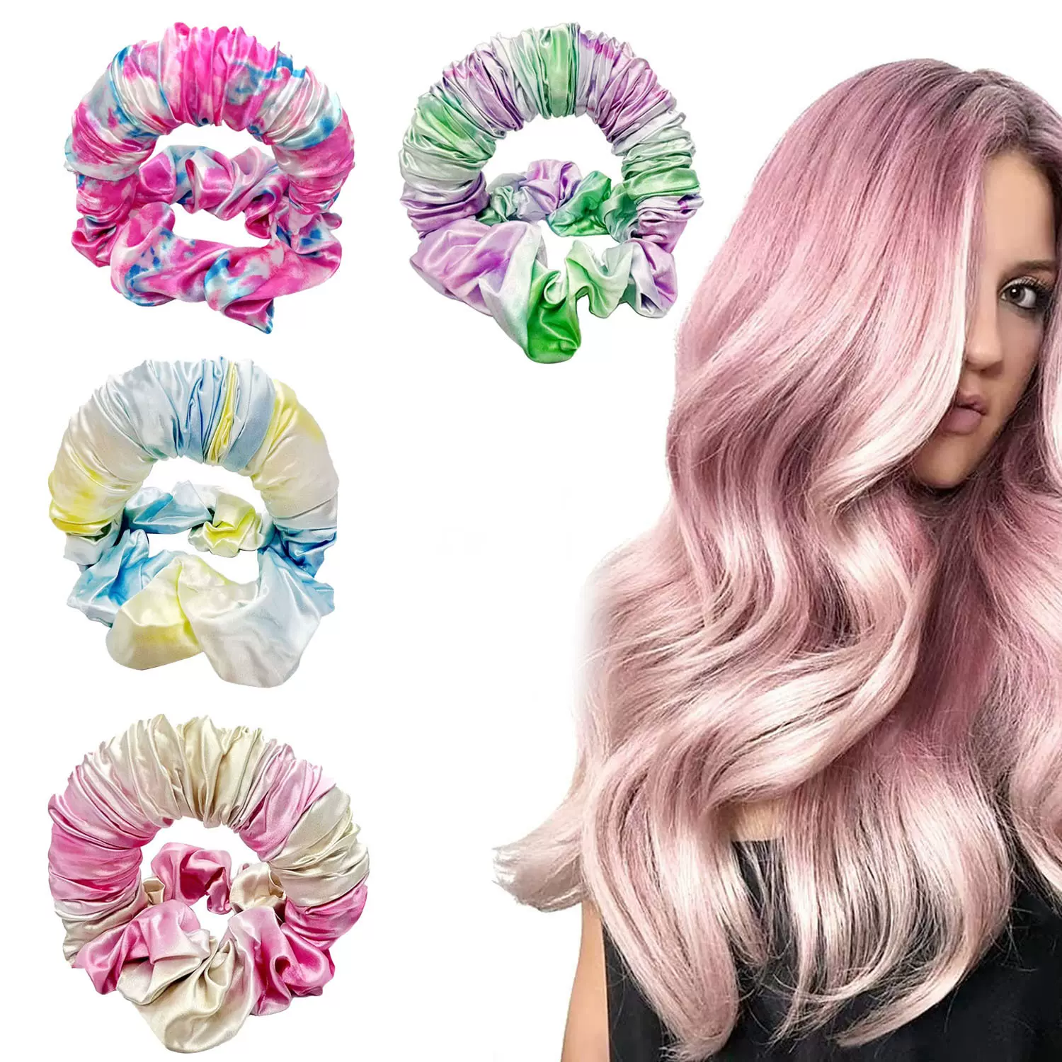 亚马逊丸子头卷发神器睡眠无热卷发棒卷发圈懒人便携卷发器盘发器