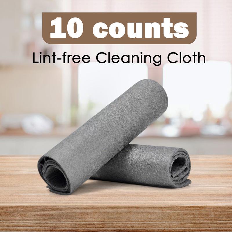 10Pcs Thickened Magic Cleaning Cloth Microfiber Traceless Cloth Reusable Multipurpose Miracle Cloth Cleaning Cloth