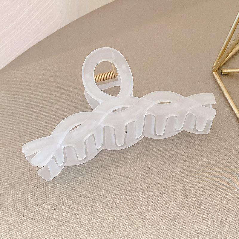 Clip de agarre de color café de Maillard, gran cantidad de cabello de alta calidad, clip grande, elegante, simple coreano, sin dañar el cabello, clip de tiburón, mujer