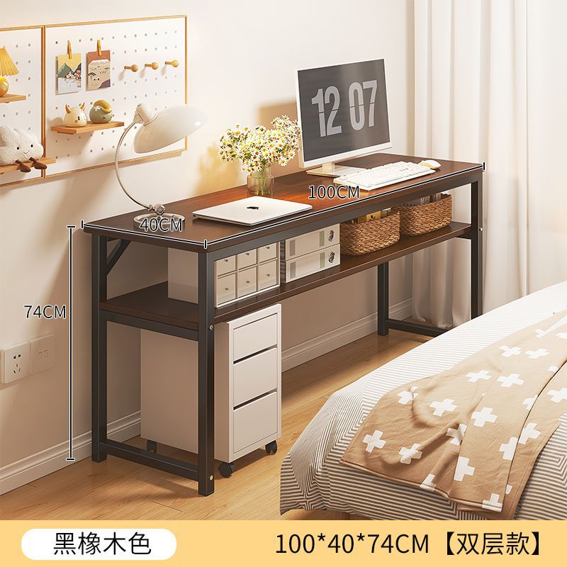 Escritorio de computadora, dormitorio de escritorio, escritorio de oficina en el hogar, escritorio largo, apartamento pequeño, estrecho contra la pared, escritorio de estudiante, estudio