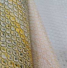 PU复古PU压花擦色鱼鳞纹 1.0厚手感软 箱包鞋材笔记本服装皮带料