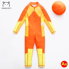 儿童a类泳衣宝宝海边衣服长袖连体防晒速干男童专业游泳衣3-15岁