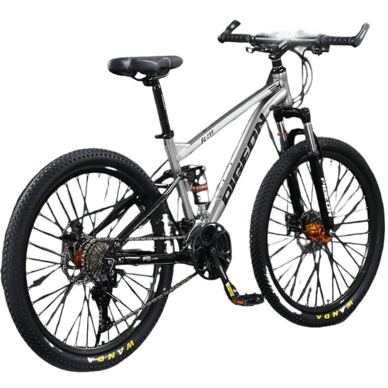 2024 Bicicleta de montaña de cola suave Bicicleta de amortiguación doble para hombre de velocidad variable