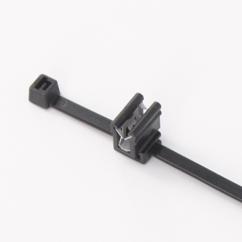 汽车线束用耐温阻燃卡扣扎带海尔曼扎带电池螺柱扎带铁卡扎带