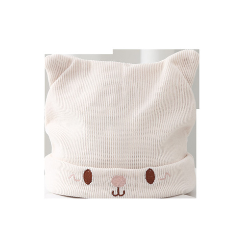 Autumn and winter hat for women, cute knitted cap, large head circumference postpartum confinement cap, corduroy maternity essential beanie