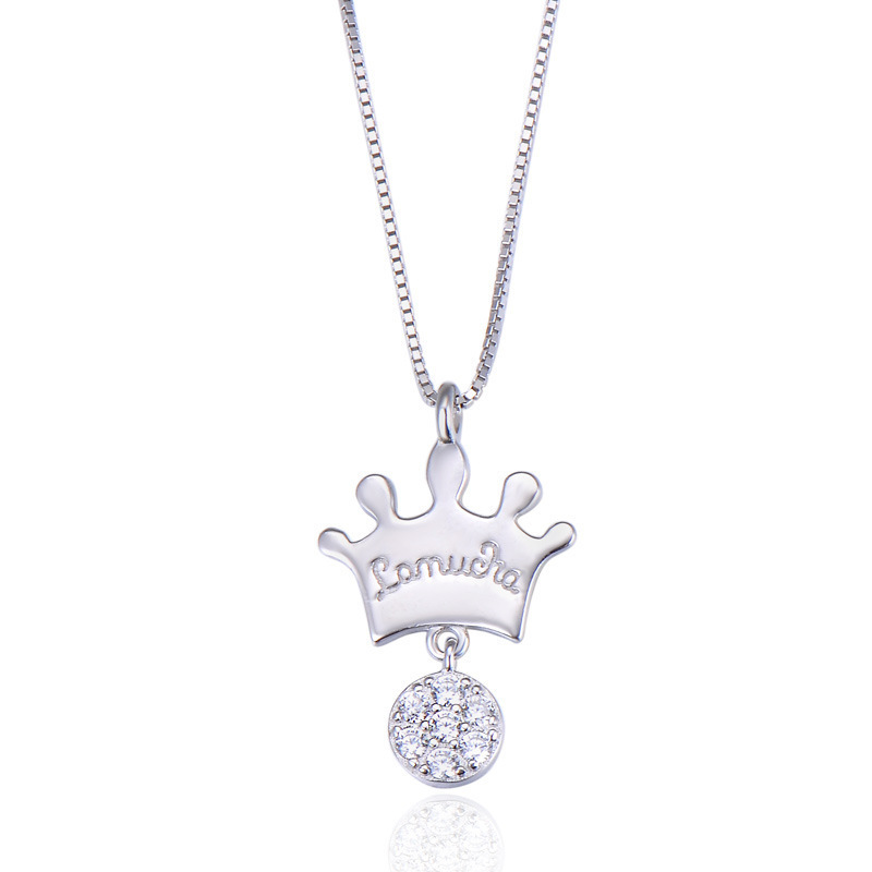 S925 letras de plata esterlina pequeñas joyerías colgantes para mujeres frescas y simples colgantes de piedra de micro-cromo accesorios de chicas estudiantes cortos