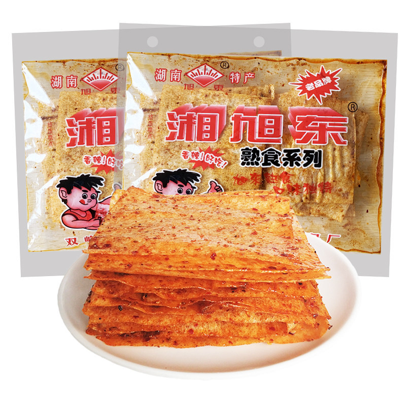 湘旭东麻辣片88g 湖南特产辣条香辣味童年老式大辣片校园休闲零食