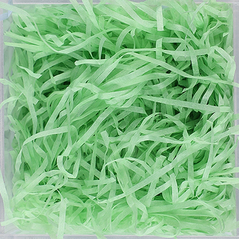 Фабричная продажа коробка подарочная из хлопка бумажной крошки (crushed paper silk) и травяной стебель из шелковой ткани, пасхальная-fold заполнение бумажными волокнами 20 грамм