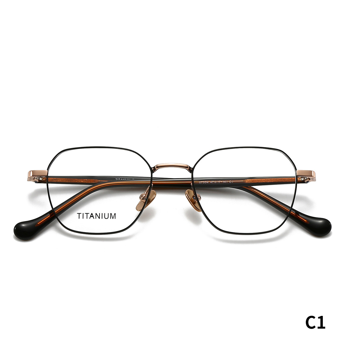 STUDIOMUKU gafas de madera cool poligonal cómodo marco de gafas de mujer retrógrado marco de gafas de hombre pequeño marco
